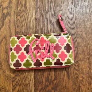 Vera Bradley “Frill” Bag in Pink and Green Pattern